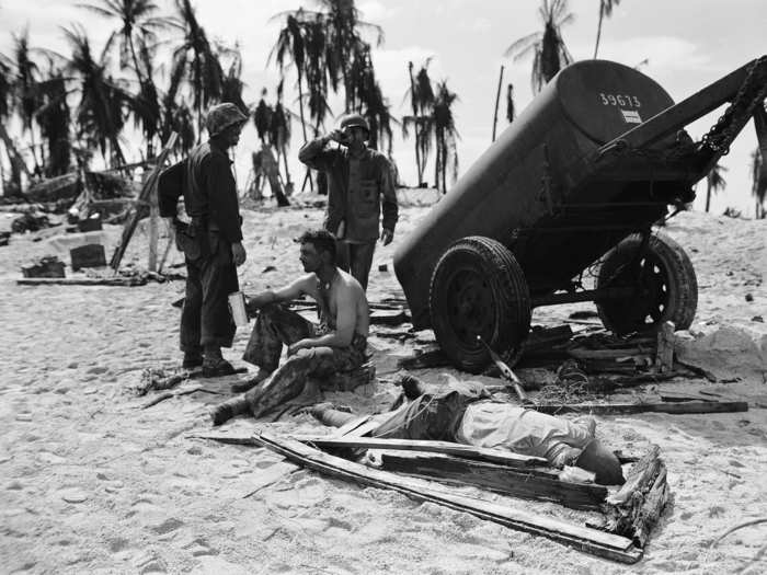 But within hours Marines, supported by surviving Sherman tanks, had cleared Green Beach on the west side of the island. That success allowed an entire battalion of Marines to land with all their weapons. Fighting remained intense and communications faulty during the second day, but Marine officers were able to bring some order to the chaos.