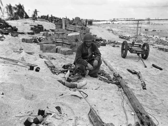 At the end of the first day, 5,000 men had crossed Betio