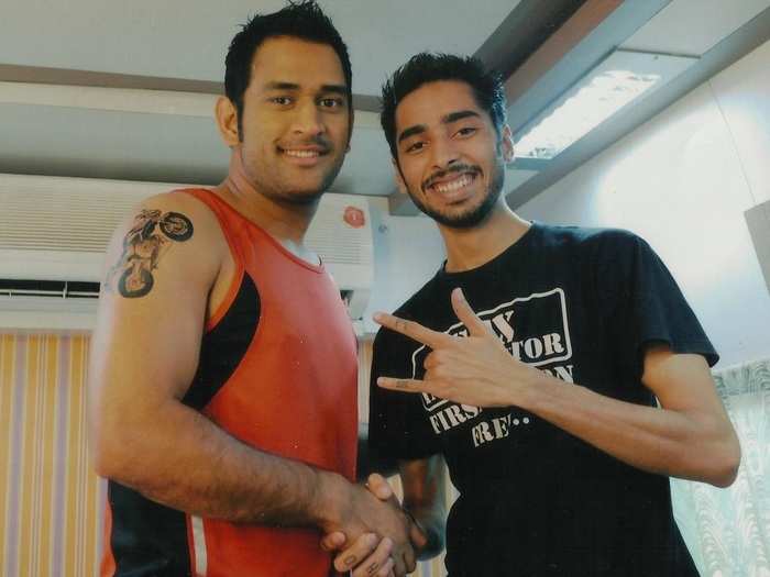 Malani with Dhoni.