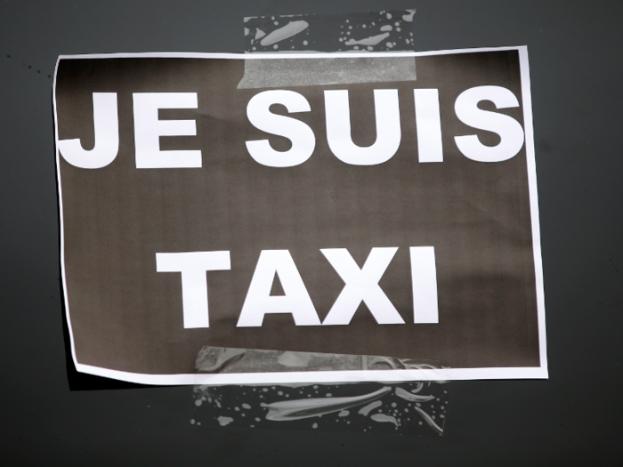 June 2015: French taxi drivers slam Uber as "economic terrorism"