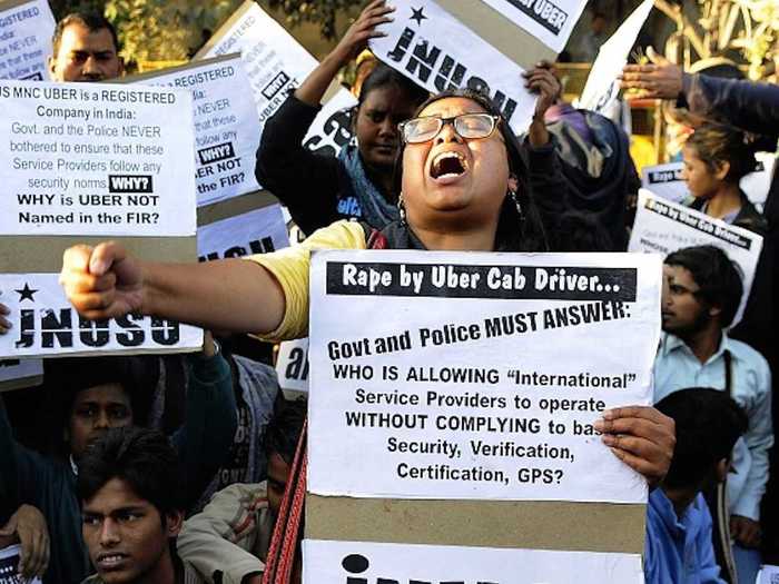 December 2014: Uber is banned in Delhi after rape accusation