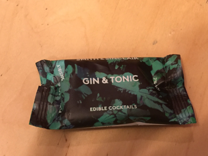 The Gin & Tonic has gin and lemon-flavored sugar.