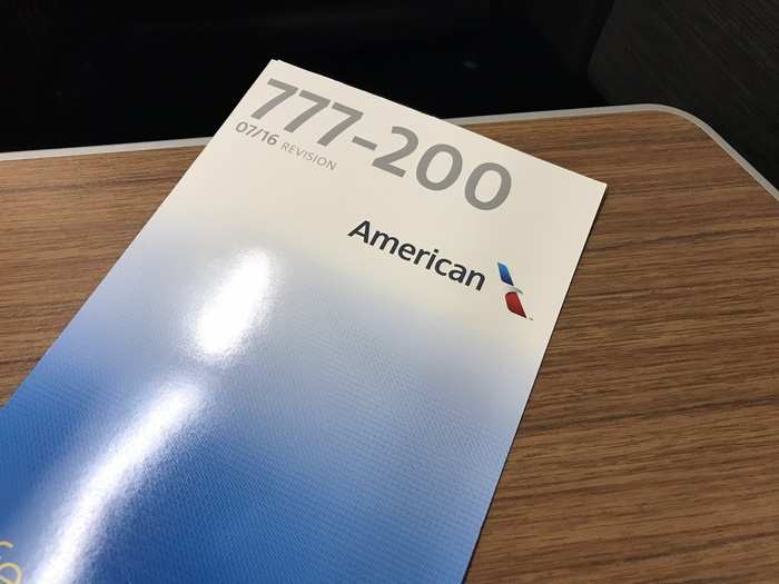 A few days later I returned as a first-class passenger. This, of course, meant that I was in boarding group number one for American. Our ship for the ride from LAX to Dallas was a Boeing 777-200 — a nice widebody aircraft.