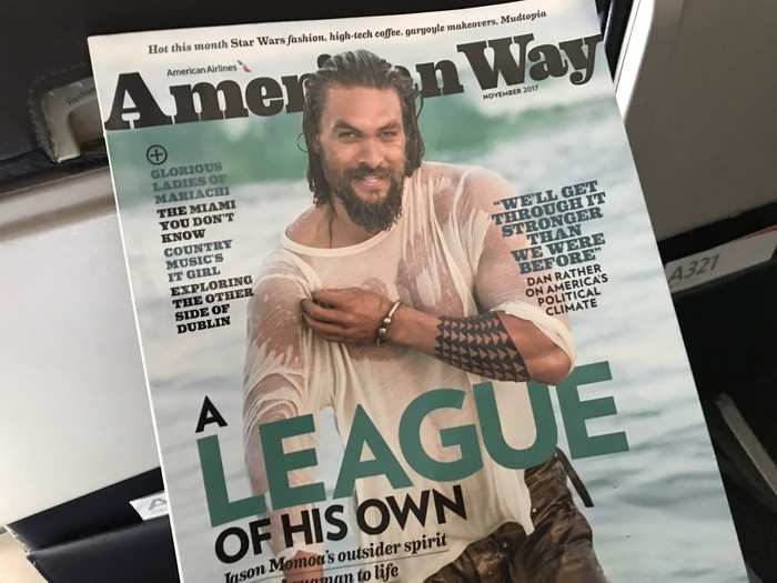 I do everything I can to skip using a screen or in-flight entertainment when I fly. So I kept myself entertained by reading about Aquaman.