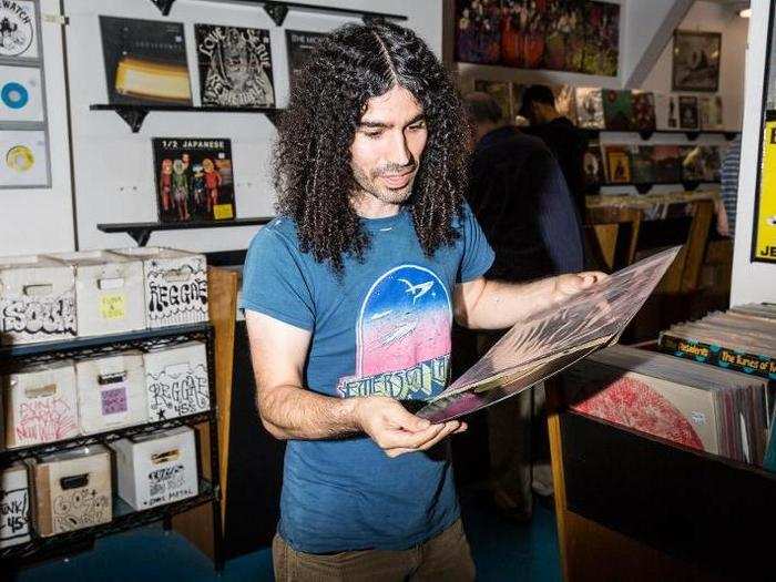 He described his process of assessing the demand for records: "I listen to what people tell me they look for. I follow lots of social media for it. I look at #vinyl on Instagram to see what people are posting, and it kind of gives me an idea of what people like."