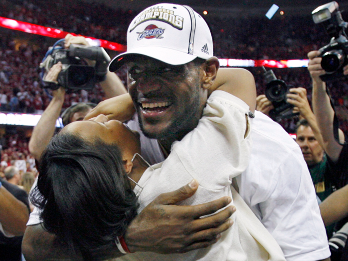 LeBron James and his future wife Savannah both grew up in Akron, Ohio and attended rival high schools. The couple first met at a high school football game.