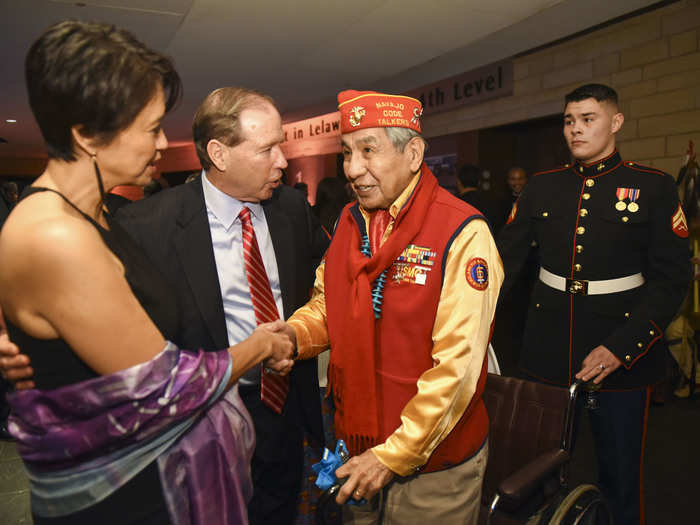 90-year-old Peter MacDonald enlisted when he was only 15 years old in 1944. He served first in Guam and then in northern China, where his division and two others forced the last Japanese forces still fighting in the Pacific to surrender on October 24, 1945.