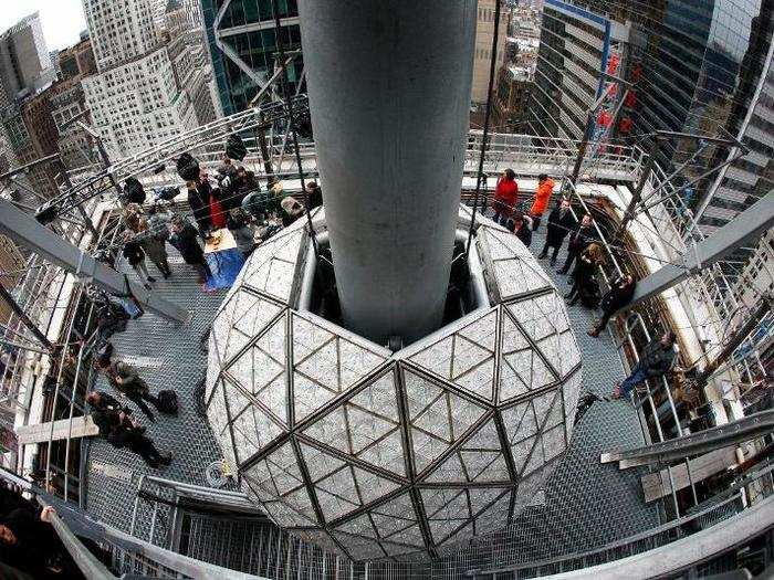 After Times Square became a car-free space, even more people were able to crowd into the streets beneath the New Year