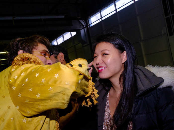 If you wanted to add glitter to your visage, as Zheng did, a Burlesquerader was happy to oblige. The theme and activities for the Burlesquerade change every year.