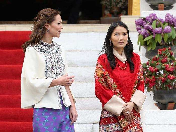 In April 2016, the king and queen welcomed the Duke and Duchess of Cambridge on a royal visit. The Bhutanese royals were once nicknamed "the Will and Kate of the Himalayas."