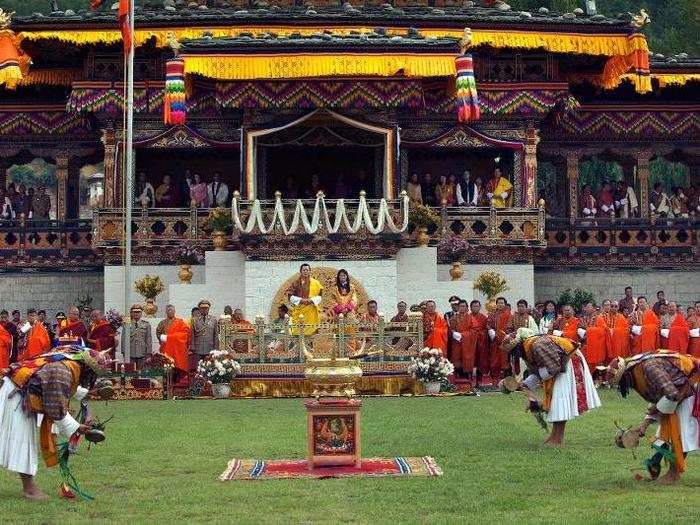 More than 50,000 Bhutanese citizens attended the final day of wedding celebrations at ChangLeme Thang in Thimphu, Bhutan.