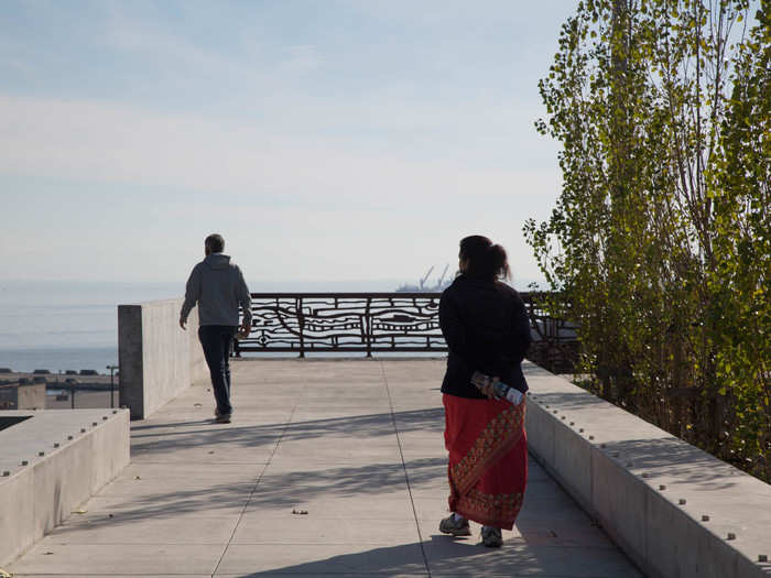 I walked around parts of the shipyard overlooking the Naval property. It was quiet, except for the soft chatter of a couple touring the property before an appointment.