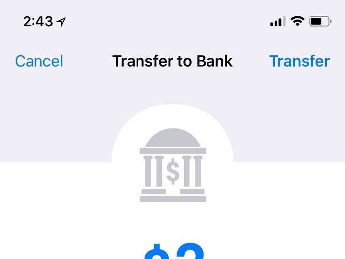 After receiving a payment, you can transfer the money to your bank account.