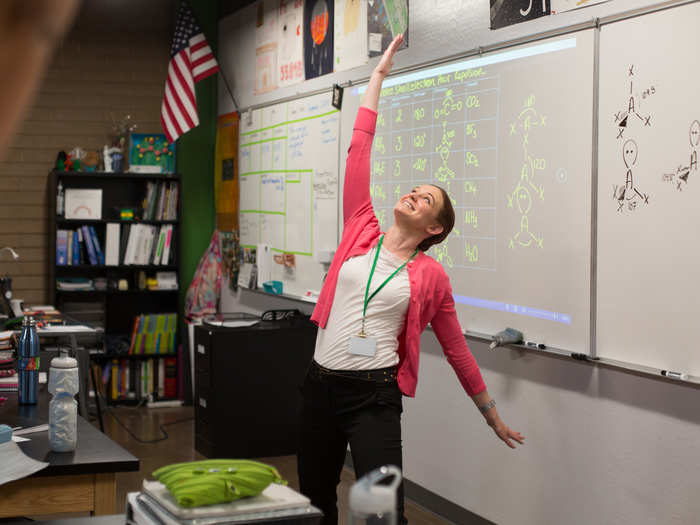 My day started in eighth-grade chemistry with Ms. Cooney, where students were studying the three-dimensional structures of a molecule. She said it can be hard to visualize.