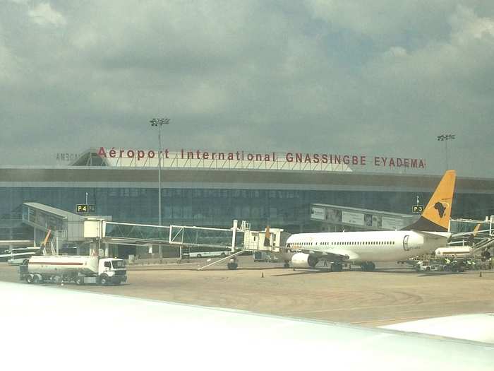 This view from inside the plane would be my only glimpse of the West African country, since I didn