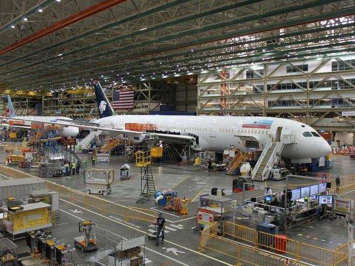 On a second story platform, we are able to have an overhead view of the production facility. Here