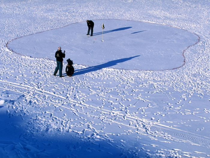 The annual World Ice Golf Championship in Uummannaq began in 1997. As it is contested on shelf ice, the course is reformed every year. Unsurprisingly, some tournaments have been canceled due to bad weather.