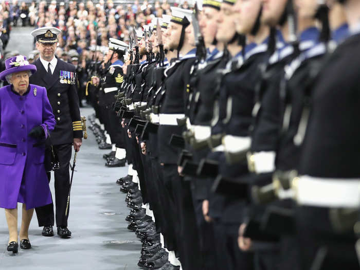 And this Thursday was the day when the ship was "commissioned" in a ceremony starring Queen Elizabeth II.