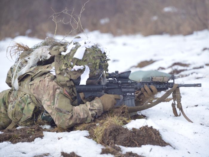 Week five challenges sniper candidates to hit targets at unknown distances, as well as moving targets. "Students must learn how to properly lead their target so the round will impact a given position when the target will be there," Moran said. Two more students were sent home.