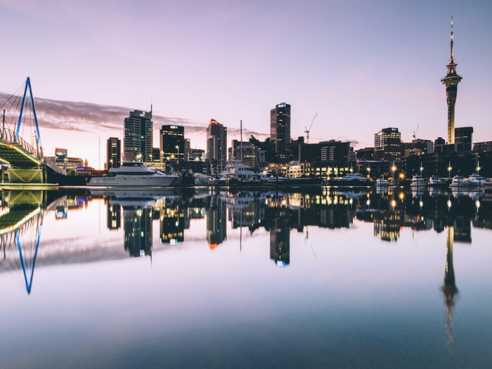 Sample some fine wines as fireworks burst over the harbour in Auckland, New Zealand...