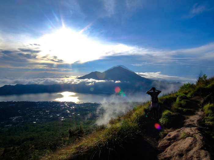 Scale an active volcano in Bali and watch the sun rise over the New Year.