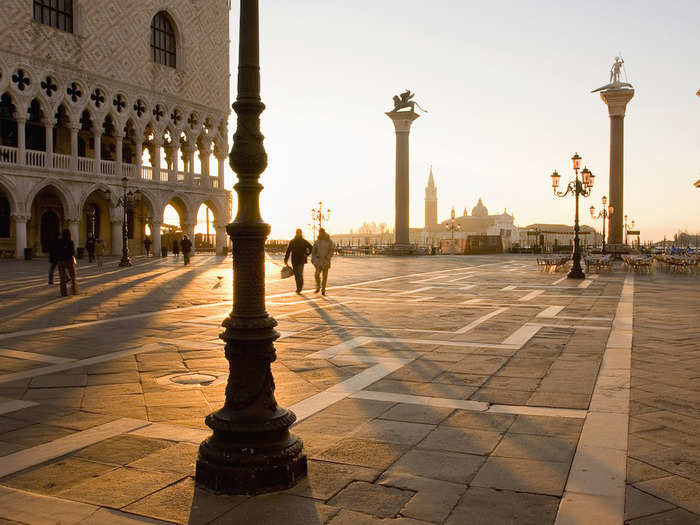 Get romantic at Piazza San Marco in Venice.