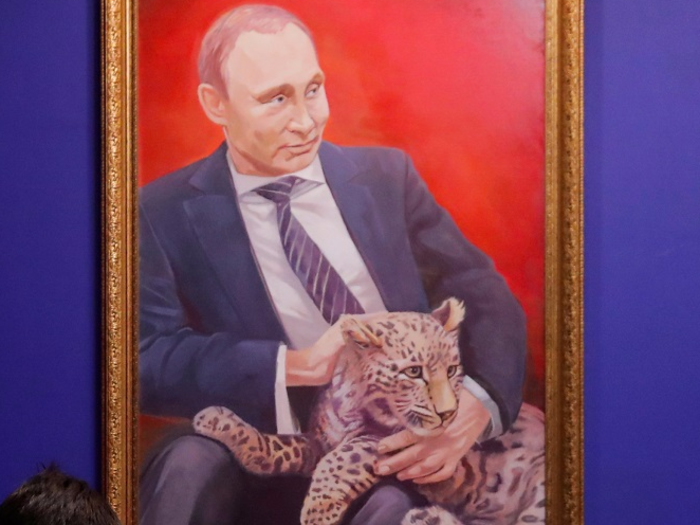 This appears to be a glamorized painting of Putin