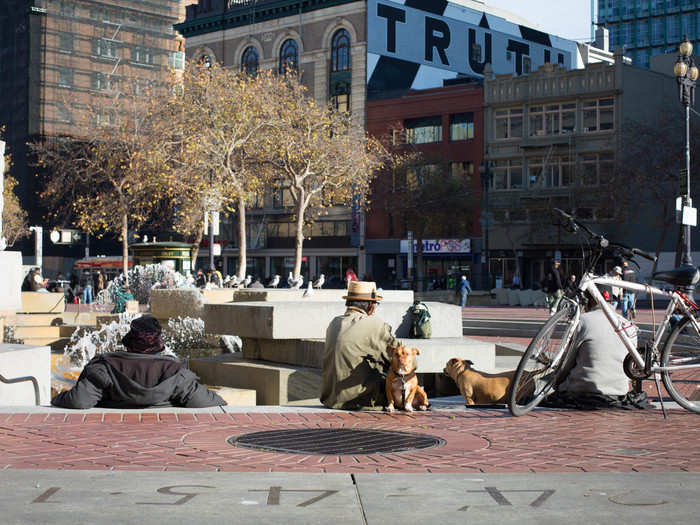 According to him, the Tenderloin looks about the same. "Close my eyes, I wouldn