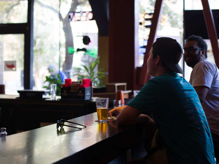 We stopped into theaters, restaurants, and bars where Seymour had placed graduates of the Code Tenderloin program over the years. Everyone seemed to know his name.