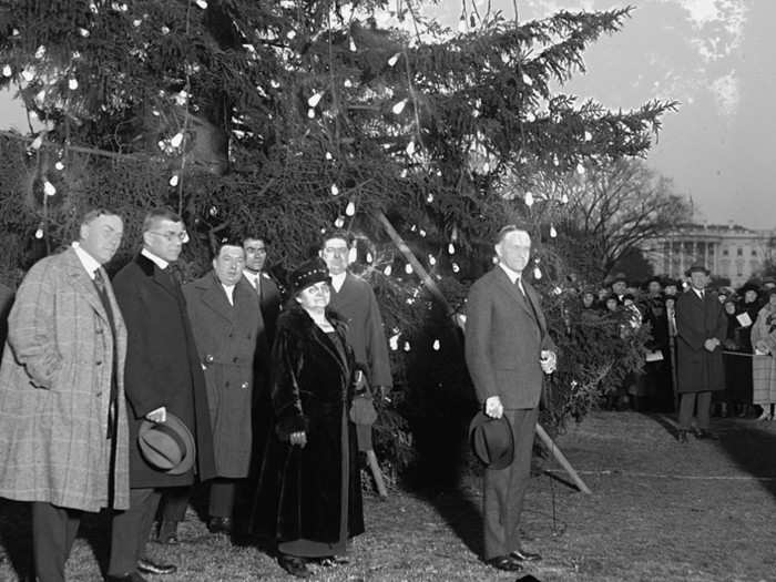 Calvin Coolidge was the first president to instate a public Christmas celebration at the White House, with the first National Christmas Tree lighting in 1923.