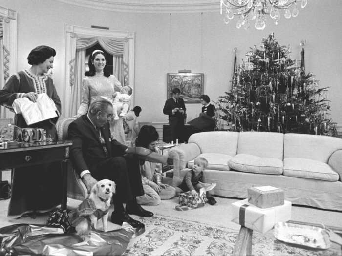 Lyndon B. Johnson and his family stayed in D.C. for the holidays in 1968.