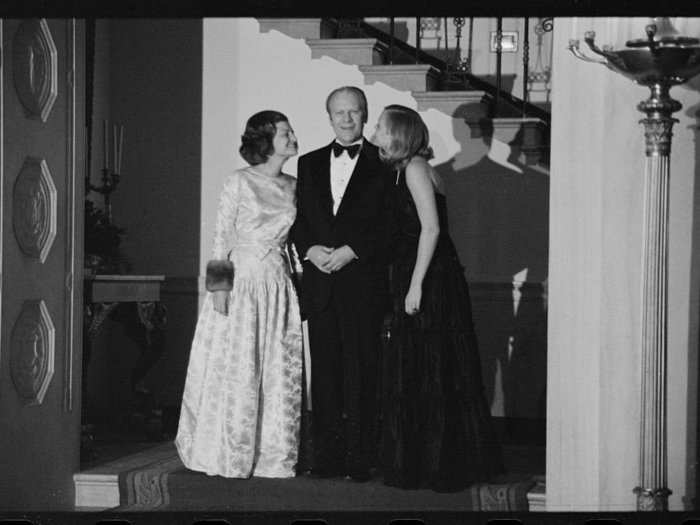 Gerald Ford brought two dates to the White House Christmas ball in 1975: his wife Betty and his daughter Susan.