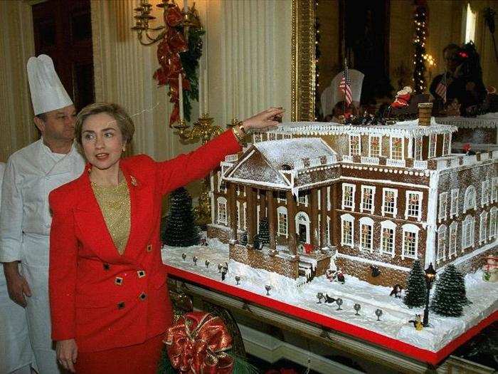 The Clinton White House was adorned with plenty of edible decorations. Over the course of several years, the Clinton