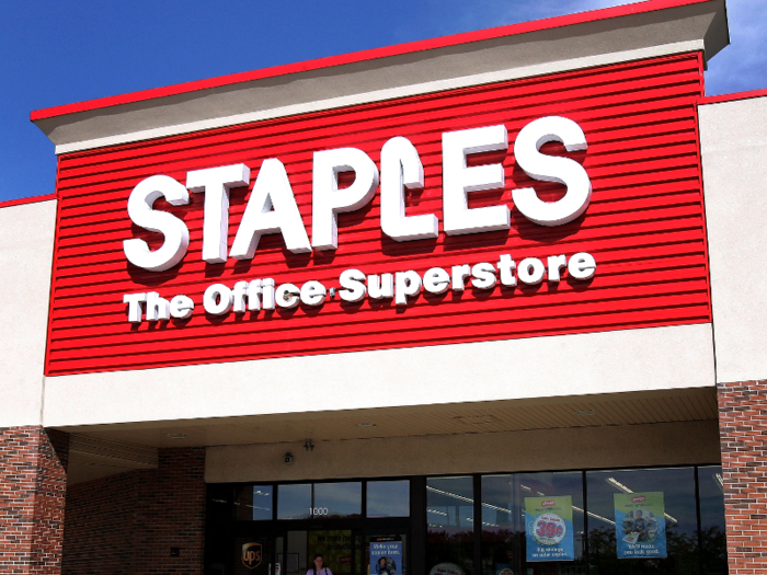 Staples — 70 stores