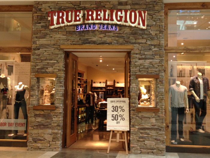 True Religion — 27 stores