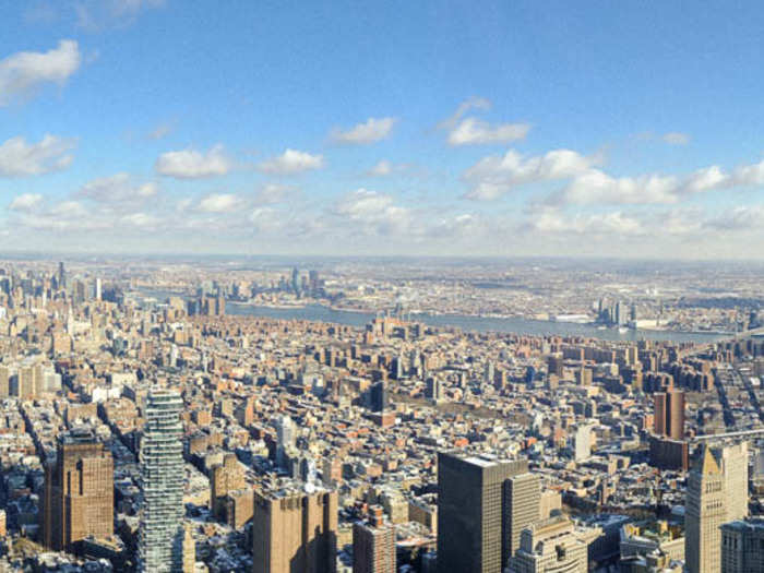 But Manhattan just looks endless from One World Trade.