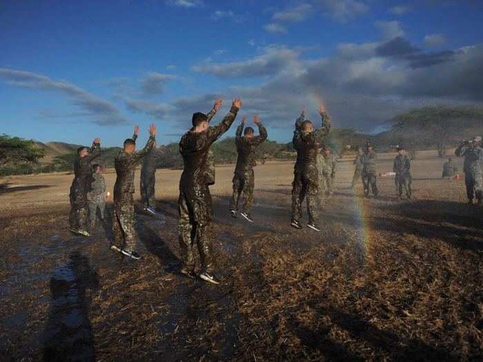 US Army Reserve soldiers participate in the 1st Mission Support Command Best Warrior Competition at Camp Santiago, Puerto Rico on March 14.