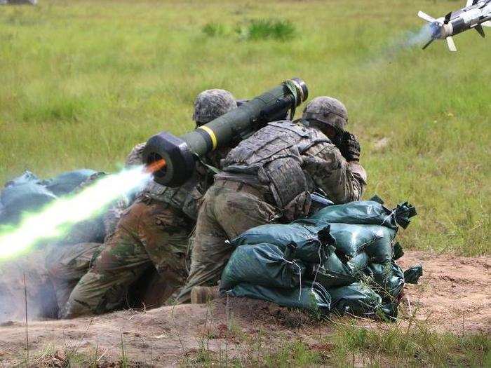 Soldiers fire a Javelin weapons systems at Fort Stewart on August 23.