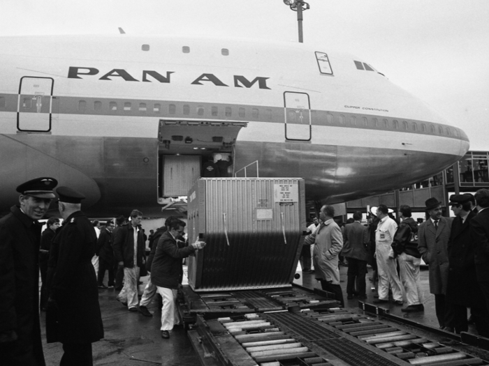 According to Boeing, the 747 could carry 3,400 pieces of luggage and be unloaded in just seven minutes.