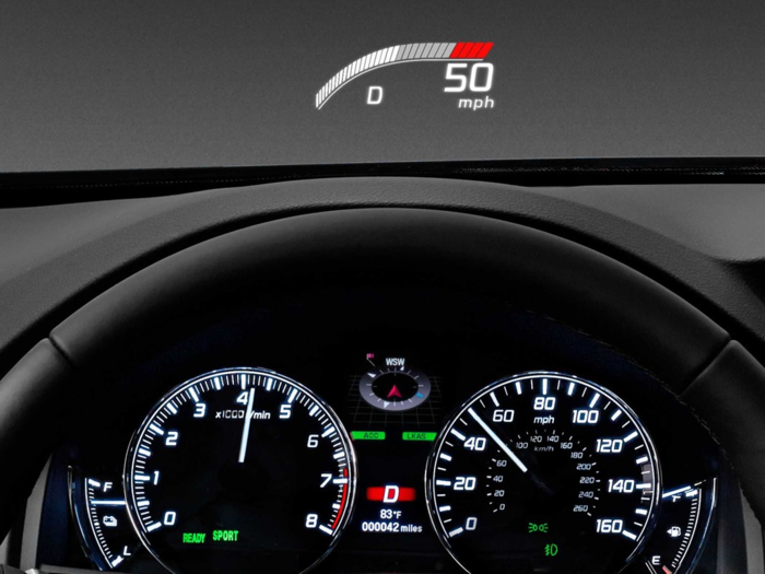 One of the most notable features is a digital display on the front window that shows your speed and can give warnings about the vehicle when necessary.