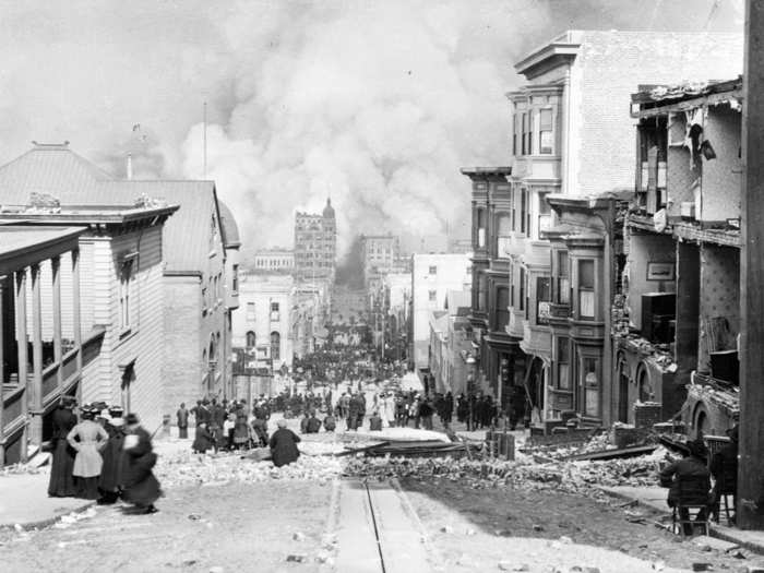 After the 1906 earthquake shook San Francisco, fires consumed some 500 city blocks. The wealthy stood around the burned rubble of their homes and wondered where to settle.