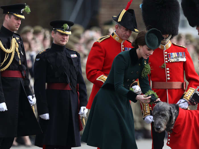 The Duchess of Cambridge gets to meet some major dignitaries — including this St Patrick