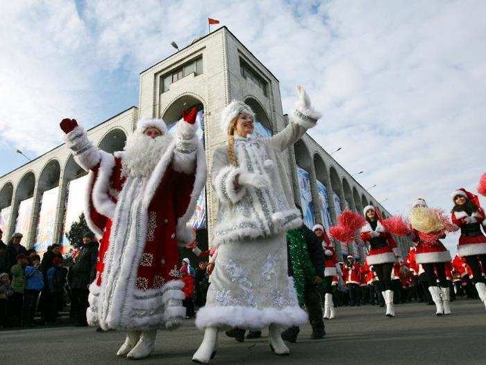 Christmastime in Russia swaps Santa Claus with a gift-giving character from Slavic folklore, Father Frost. He