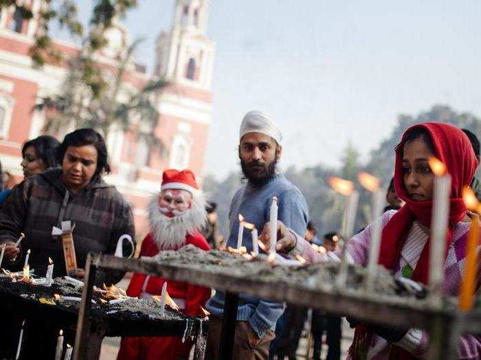 Christianity is the third largest religion in India, where millions celebrate Christmas every year with twinkling fairy lights, trees and nativity scenes, and a midnight church service.