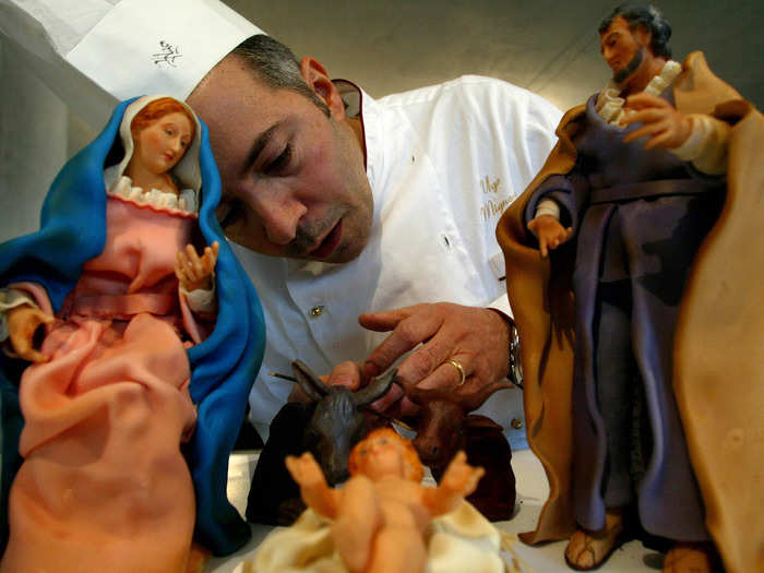 Naples, Italy, is famous for its nativity scenes. It