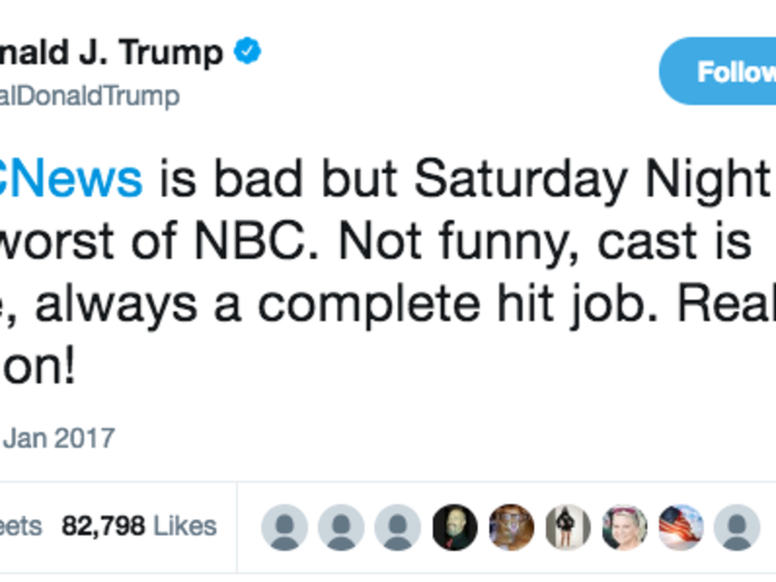 When he blasted Saturday Night Live for a "not funny" and "terrible" cast