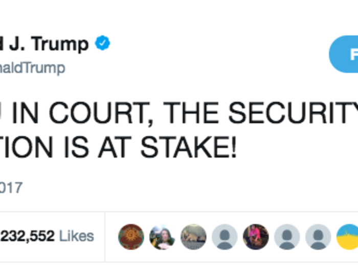 When the 9th Circuit Court of Appeals ruled against his travel ban, too