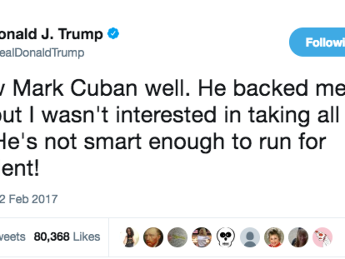 When he claimed Mark Cuban wasn