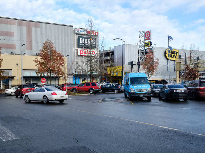 A second mall was built across the street in 2005 anchored by Best Buy and Target, but it