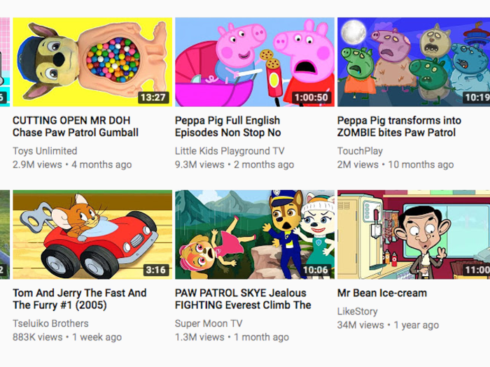 November: YouTube points kids toward disturbing videos.